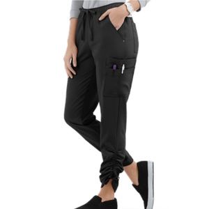 Scrub bottoms with ruched detailing